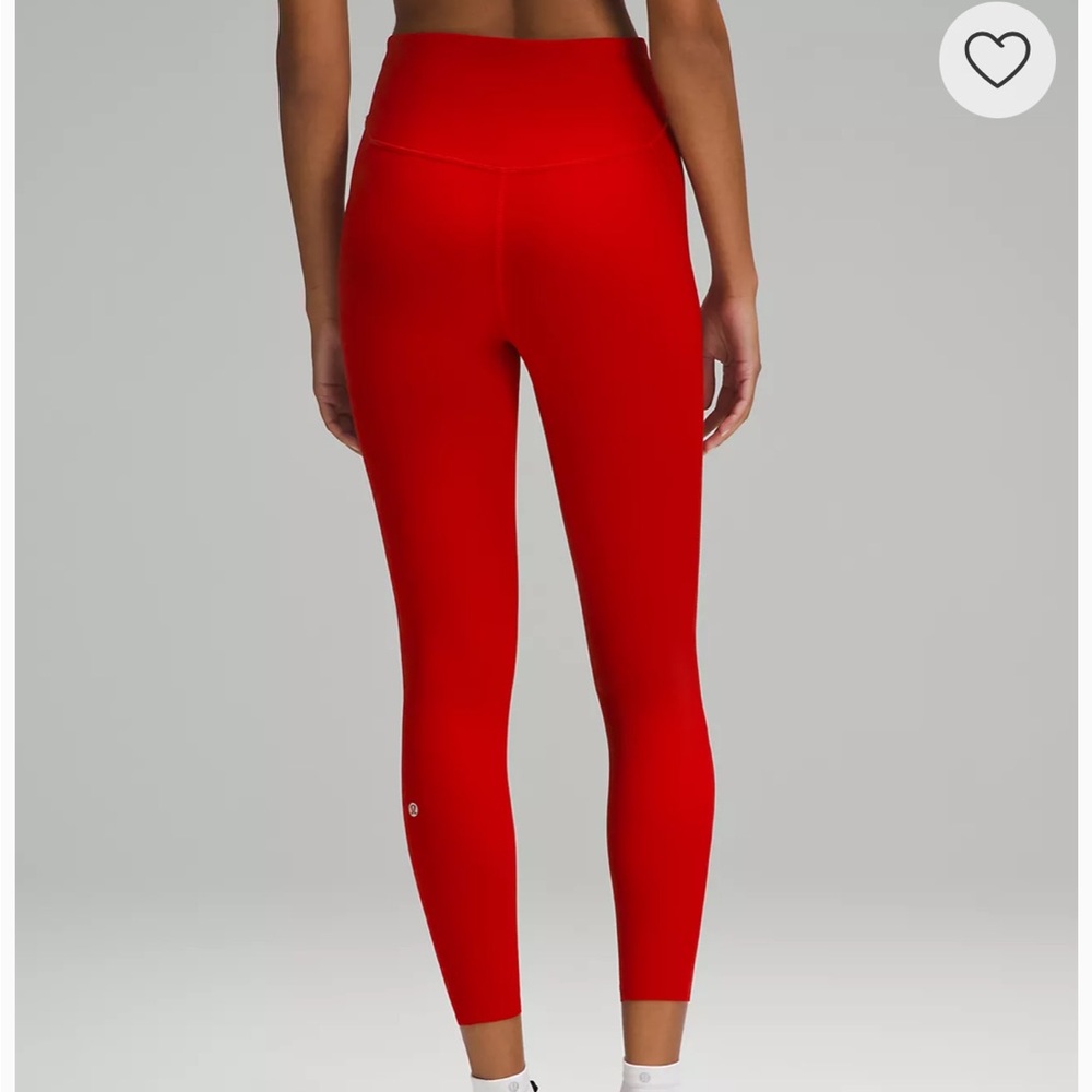 Red Lulu lemon base pace high rise tight leggings